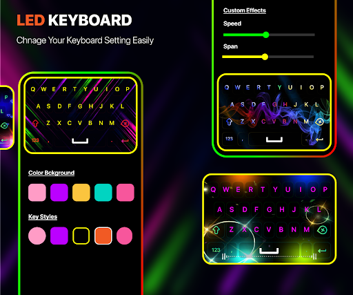 Neon Keyboard LED Keyboard RGB