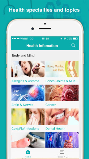 Android application Health infomation - specialtie screenshort