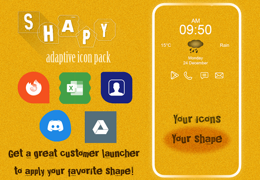 Android application Shapy Adaptive Icon Pack screenshort