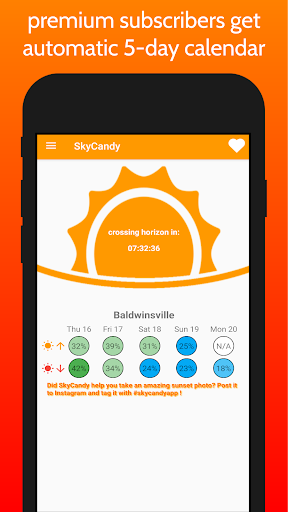 SkyCandy - Sunset Forecast App Screen 3