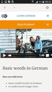 DW Learn German - A1, A2, B1 and placement test