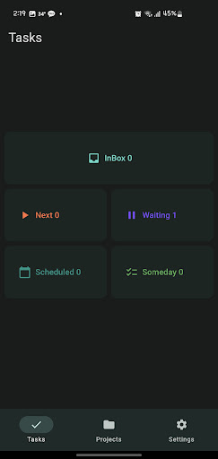 Android application GuGu GTD : Getting Things Done screenshort