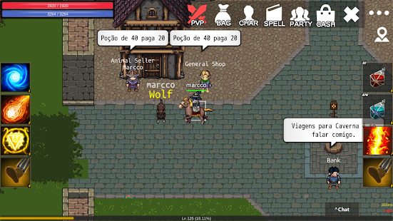 Arcadia MMORPG online 2D like Tibia 1.68 APK screenshots 18