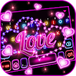 Cover Image of Download Love Neon Lights Theme  APK