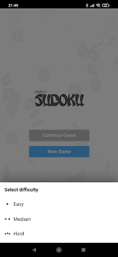 Simply Sudoku Screen 2