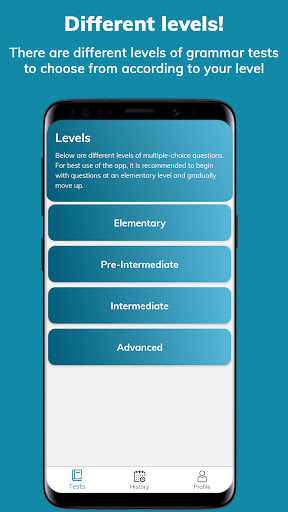 English Grammar Tests Screen 3