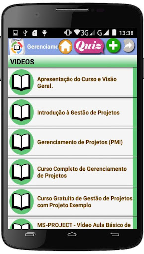 Android application Gerenciamento de Projetos screenshort