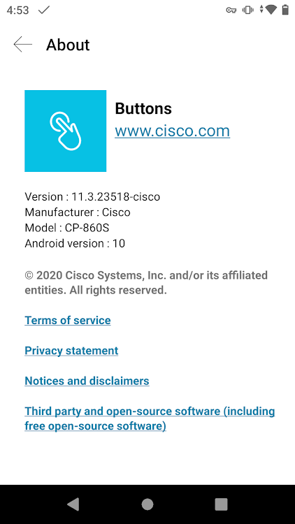 Buttons - 25.0.88582-cisco - (Android)