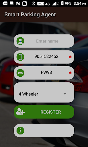 SmartParking Agent Screen 2