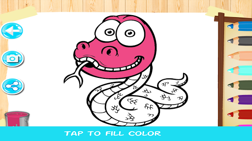 Snake Drawing Coloring pages Screen 3