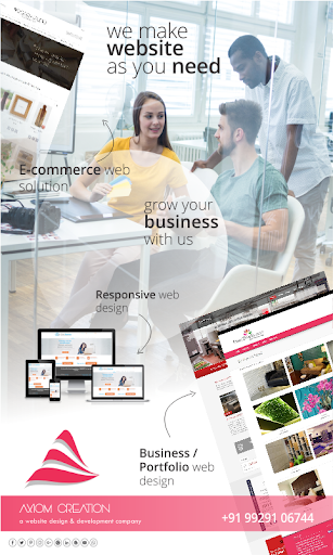 Android application Axiom Creation Website Develop screenshort