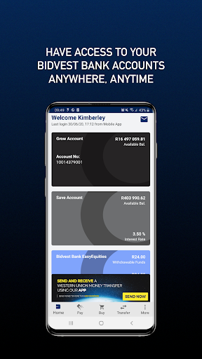 Android application Bidvest Bank screenshort