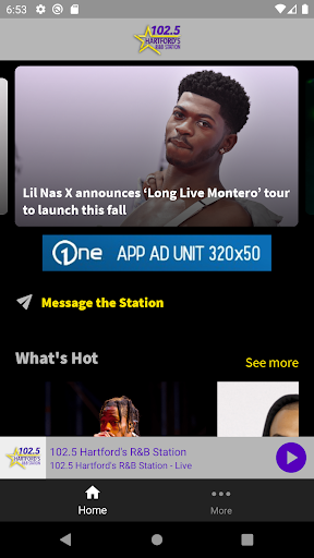 Android application 102.5 Hartford's R&B Station screenshort