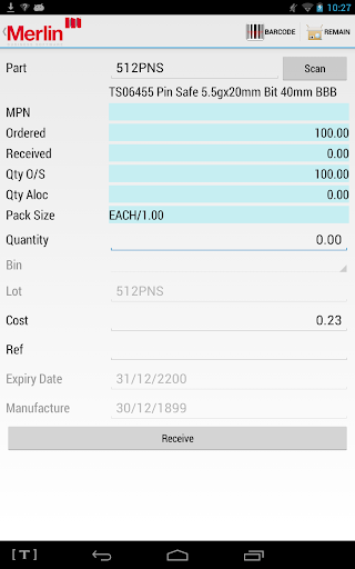 Merlin Warehouse Screen 2