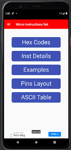 Android application Micro-Instructions screenshort
