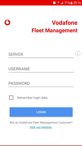 Android application Vodafone Fleet Management screenshort