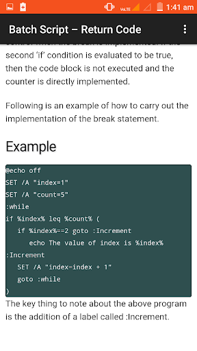Batch Programming Screen 3