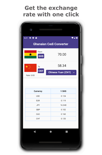 Ghanaian Cedi Converter Screen 2