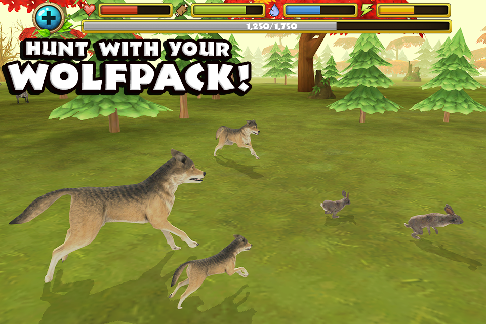 Android application Wildlife Simulator: Wolf screenshort