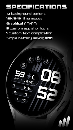NW BG6 Wear OS Watch Face Screen 3