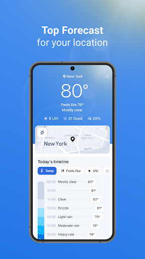 Android application Rainbow Weather: AI Forecast screenshort