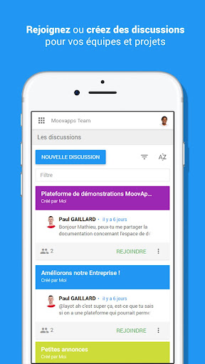 Android application Moovapps Team screenshort