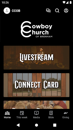 Android application Cowboy Church of Brenham screenshort