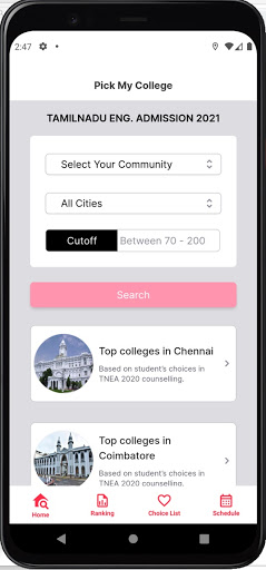 Android application Pick My College (TNEA 2024) screenshort