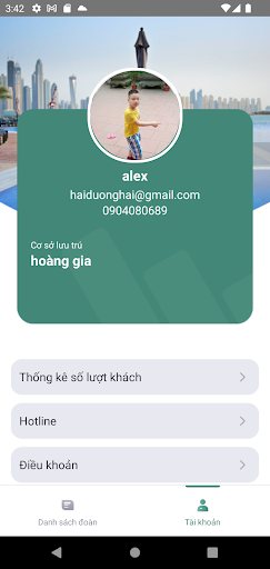 Dữ liệu duyệt nhập cảnh Screen 3