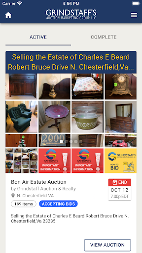 Grindstaff Auctions Screen 2