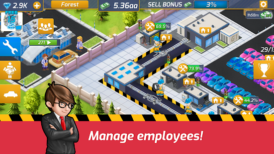 Idle Car Factory：Car Builder、Tycoon Games2021🚓