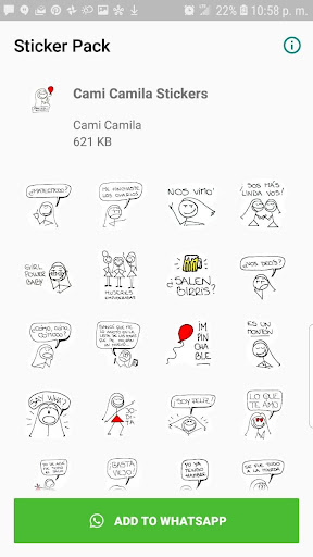 Cami Camila Stickers de WhatsA Screenshot 1 - AppWisp.com