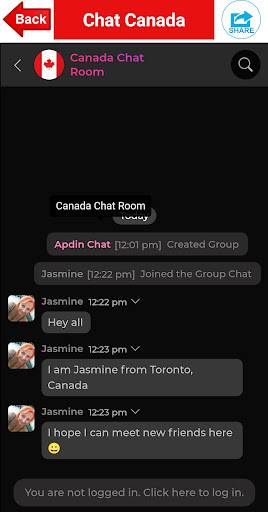 Chat Canada Screen 2