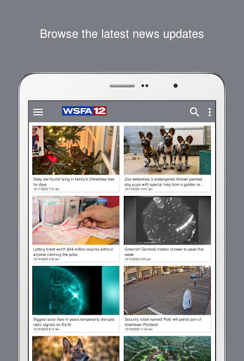 Screenshot of WSFA 12 News