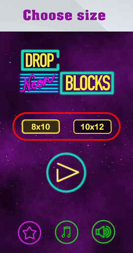 Drop Neon Blocks - slide the b