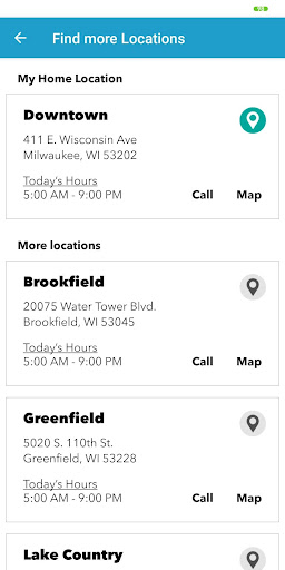 Android application Wisconsin Athletic Club screenshort