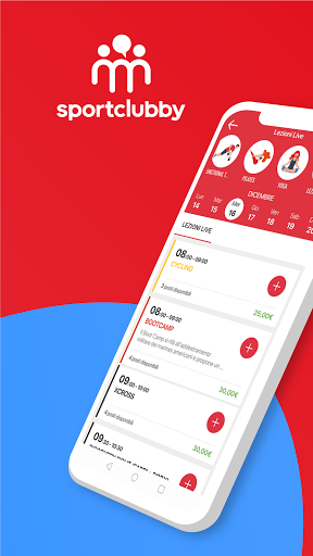 Android application Sportclubby screenshort