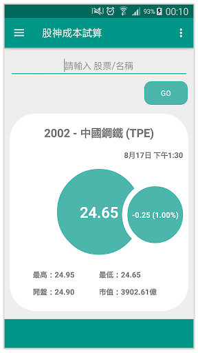 股票 - 股神成本試算 Screenshot 1 - AppWisp.com