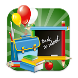 Colorful Back to School 4 kids icon