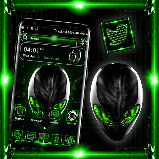 Alien Green Launcher Theme logo