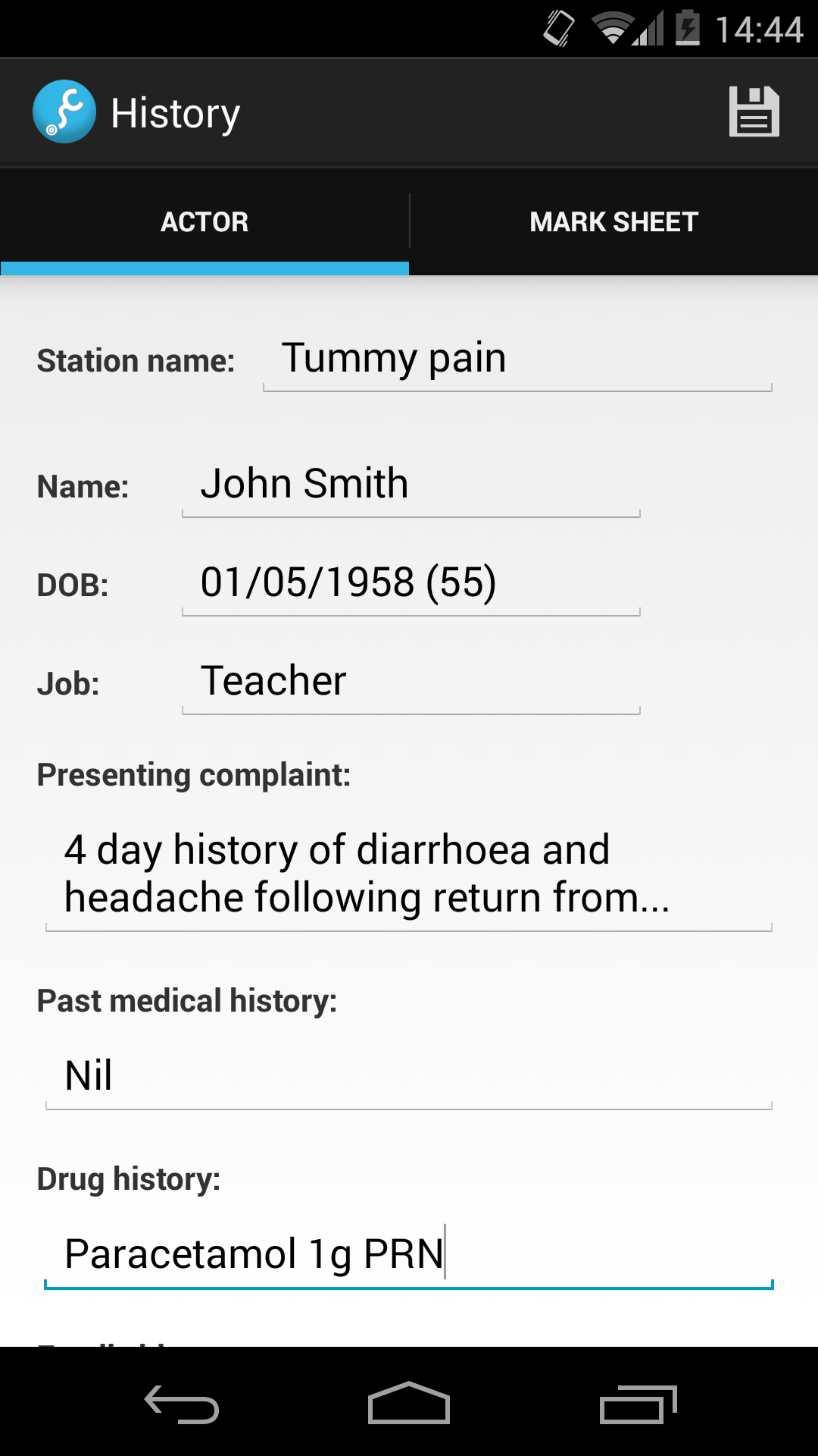 Android application OSCE for Medical Students screenshort