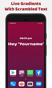 Live Wallpaper-Gradient & Text