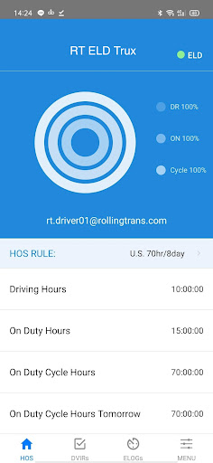 Android application RT ELD Trux screenshort