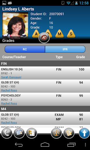 Screenshot of eSchoolPLUS Admin Mobile App