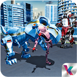 Futuristic Dino Robot Battle icon