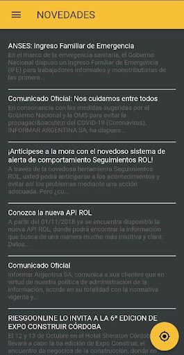 Android application InfoROL de Riesgoonline screenshort