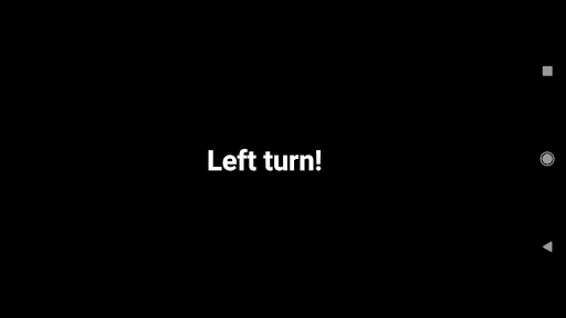 Android application "Left turn!" screenshort