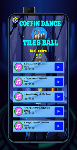 Android application COFFIN DANCE TILES BALL 3D screenshort