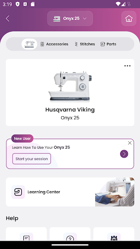 mySewnet Screen 2