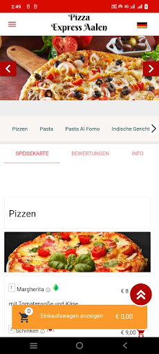 Pizza Express Aalen Screen 2